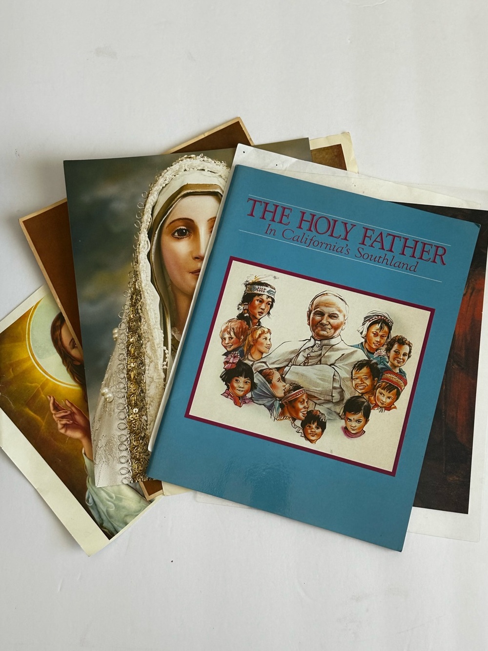 Religious Art Prints Set - Blue Cover 'The Holy Father'
